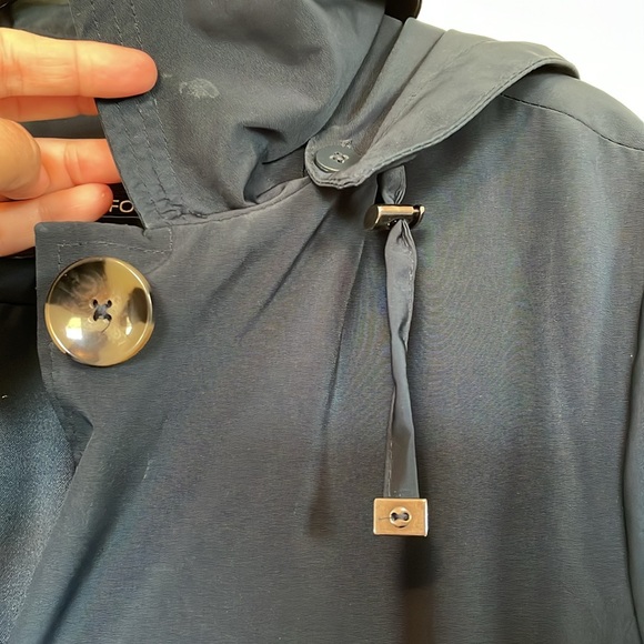 Women’s London Fog XL blue steel rain coat. - Picture 6 of 15